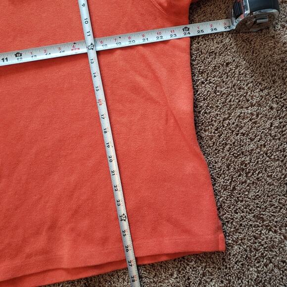 Polo Ralph Lauren quarter zip pullover 100% cotton sweater orange logo L - Picture 6 of 6